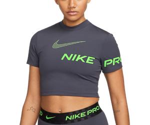 Nike W NP DF GRX SS CROP TOP Tee-shirt L Argent
