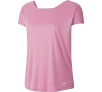 Nike W NP Dry Elastika SS Top Essnt T-Shirt Femme Magic Flamingo/Barely Rose/(White) FR: S (Taille Fabricant: S)