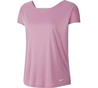 Nike W NP Dry Elastika SS Top Essnt T-Shirt Femme Magic Flamingo/Barely Rose/(White) FR: XL (Taille Fabricant: XL)