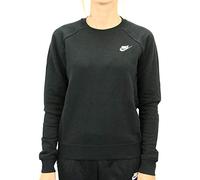 Nike W NSW Essntl Crew FLC T-Shirt à Manches Longues Femme Black/(White) FR: L (Taille Fabricant: L)