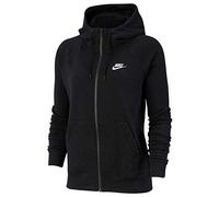 Nike W NSW Essntl Hoodie FZ FLC Sweat-Shirt Femme Black/(White) FR: 2XL (Taille Fabricant: 2XL)