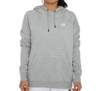 Nike W NSW Essntl Hoodie PO FLC Sweat-Shirt Femme DK Grey Heather/(White) FR: S (Taille Fabricant: S)
