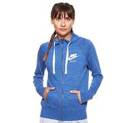 Nike W NSW Gym VNTG Hoodie FZ Sweat-Shirt Femme, Indigo Force/Sail, FR : M (Taille Fabricant : M)