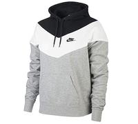 Nike W NSW HRTG Hoodie SB Sweat-Shirt Femme, DK Grey Heather/Black/White/Black, FR : L (Taille Fabricant : L)