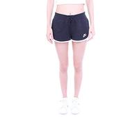 Nike W NSW Hrtg Short FLC Shorts Femme Black - White - White FR : L (Taille Fabricant : L)