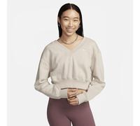Nike W NSW Phnx FLC Crop Vneck Top Femme