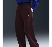 Nike W NSW Phnx FLC HR Pant Wide 2 Pantalon de survêtement pour Femme Bordeaux Crush/Sail, L