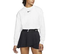 Nike W NSW Swsh Crew Ft T-Shirt à Manches Longues Femme White/(Black) FR: S (Taille Fabricant: S)