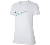 Nike W NSW Tee Double Swoosh T-Shirt Femme, White, FR : 2XL (Taille Fabricant : 2XL)