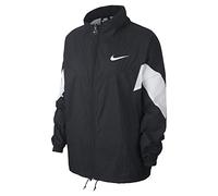 Nike W NSW WR JKT SSNL Veste Femme Noir/Blanc FR : L (Taille Fabricant : L)
