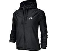 Nike W NSW WR JKT Veste de Sport Femme, Black/Black/(White), FR : 2XL (Taille Fabricant : 2XL)