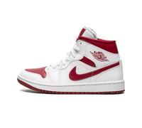 NIKE WMNS Air Jordan 1 Mid Chaussures de Basket-Ball pour Femme, Blanc Grenade, 38 EU