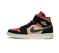Nike WMNS Air Jordan 1 Mid Chaussures de Basket-Ball pour Femme, Particle Beige Noir Canyon Rust Sail BRT Mango, 42 EU
