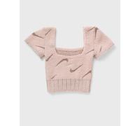 Nike WMNS PHNX BCL SS CROP TOP women Tops & Tanks pink taille: L