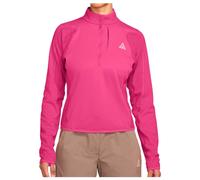Nike - Women's ACG Therma Fit Wolf Grid Half Zip Top - T-shirt technique - M - desert pink / light orewood brown / summit white