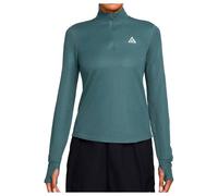 Nike - Women's ACG Trail Dri-Fit Half Zip Midlayer - T-shirt de running - M - mineral slate / summit white