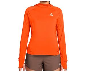 Nike - Women's ACG Trail UV Hooded Midlayer - Haut à manches longues - L - safety orange / safety orange / summit white