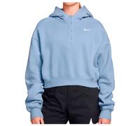 Nike - Women's NSW Phoenix Fleece OS Crop Henley Hoody - Sweat à capuche - S - hydrogen blue / sail