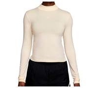 Nike - Women's NSW Tee L/S Knit Chill Knit Mock - T-shirt de running - XS - pale ivory