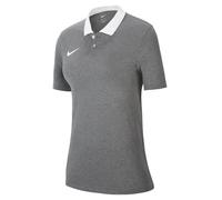 Nike Womens Polo W NK DF Park20 Polo SS, Charcoal Heathr/HTR/White/White, CW6965-071, L