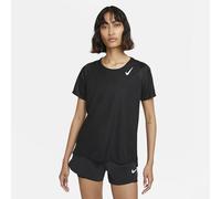 Nike Women's Shirt W NK Fast DF SS Top, Black/Reflective Silv, DD5927-010, M