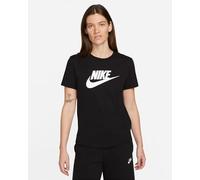 Nike Women's Shirt W NSW Club SS Tee ICN Ftra, Black/White, DX7906-010, XS