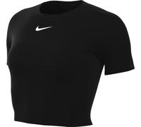Nike Women's Shirt W NSW Essntl SLM CRP, Black/White, FB2873-010, XL