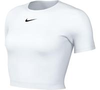 Nike Women's Shirt W NSW Essntl SLM CRP, White/Black, FB2873-100, XS