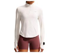 Nike - Women's Swift Dri-Fit UV 1/2-Zip Running Top - T-shirt de running - L - sail / reflective silver