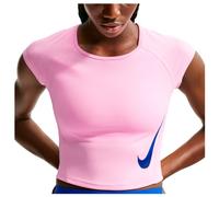 Nike - Women's Swoosh Run Dri-FIT S/S Running Top - T-shirt de running - M - pink rise / pink rise / old royal