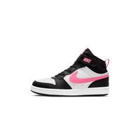 Nike Young Athletes Shoe Court Borough Mid 2 (TDV), Black/Sunset Pulse-White, CD7784-005, 22 EU (6C US)