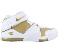 Nike LeBron Zoom 2 II - Maccabi - Hommes Sneakers Baskets Chaussures de basketball Blanc-Gold DJ4892-100 44