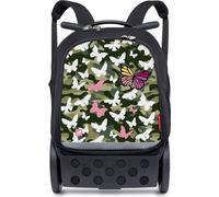 Nikidom Roller UP XL Butterfly camo school and travel bag on wheels (27 l), Black
