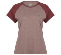 NIKIN - Women's TreeShirt Raglan Colorblock Coffee - T-shirt technique - XS - deep maroon melange / astro dust melange