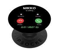 Nikko Appelle et Je Dois partir en Voyage au Japon PopSockets PopGrip Adhésif