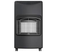 NIKLAS - Chauffage d'appoint gaz 4200W + Connectique incluse 3 niveaux de chauffe - Poele à gaz Infrarouge Gris sur roulettes, Allumage facile Piezo, Intérieur 120m3 NIKLAS