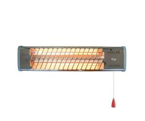 NIKLAS - Reglette infrarouge quartz 1200W chauffage mural intérieur et extérieur
