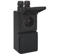 Niko Hydro IP55 Prise Verticale Double Avec Capot De Protection (Prise européenne) - 761-37832