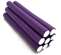NIKO Lot de 10 tiges flexibles courtes de 20 mm - Rouleaux flexibles en mousse - Bigoudis légers flexibles pour boucles et vagues - Outil de coiffure pour salon de coiffure - Couleur violet (20 mm)