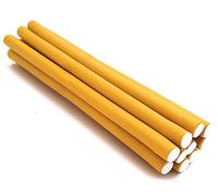 NIKO Lot de 10 tiges flexibles en mousse de 10 mm pour boucles et vagues, outil de coiffure pour salon de coiffure/barbier - Couleur jaune (10 mm)