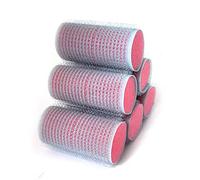 NIKO Lot de 6 bigoudis auto-agrippants 28 mm avec éponge pour dormir, peigne à cheveux pour boucles et ondulations extra doux, outil de coiffure pour salon de coiffure - Couleur blue clair