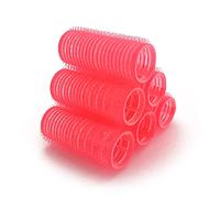 NIKO Lot de 8 bigoudis auto-agrippants pour cheveux bouclés et vagues, outil de coiffure pour salon de coiffure/barbier, rouleau auto-agrippant - Couleur carmin (25 mm)