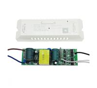 NIKOIDIC 2.4G LED Pilote 600mA-3000mA 24V Sortie Tension constante 2Pin Bicolore parallèle LED Bande Alimentation 110V 220V GM-LXTM-F(DC22-30V-1500mA)
