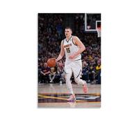 Nikola Jokic Poster mural imperméable résistant à l'humidité, facile à installer et à la décoloration, style sans cadre, 40 x 60 cm
