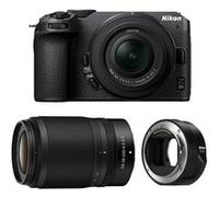 Nikon appareil photo hybride z30 + z 16-50 + z 50-250 + adaptateur ftz II noir G