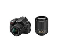 Nikon D3300 Appareil photo numérique Reflex 24,2 Mpix Kit Objectif AF-S 18-55 mm VR II + 55-200 mm VR II