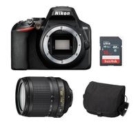 NIKON D3500 reflex 24.2 mpix Black + objectif AF-S 18-105MM F3.5-5.6G ED VR + camera Bag + 16gb SD card