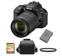 Nikon D5600 Kit DX 24,2 MP: 18-140mm, Carte SD 64 Go, Sac, EN-EL14A, Filtre 67mm - SnapBridge, Full HD