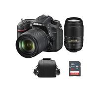Nikon D7200 + AF-S 18-105mm F3.5-5.6G ED + AF-S 55-300mm + sac + carte SD de 16 Go