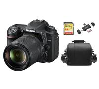 NIKON D7500 reflex 20.9 mpix KIT AF-S 18-140MM F3.5-5.6G ED VR DX + SD 64Go+ Sac + Memory Card Reader
